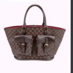 AUTHENTIC Louis Vuitton Damier Ébène Manosque Bag 🧡🤎 Excellent condition!